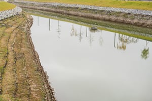 Retention basin stock photo